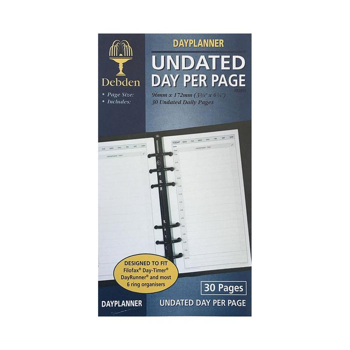 Debden Personal Dayplanner Refill Undated Day to a Page CDPR2015_1