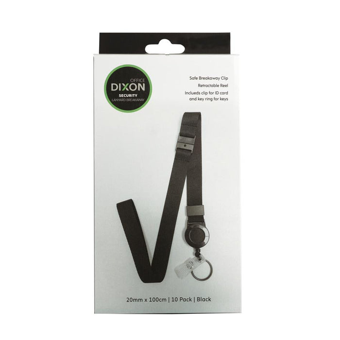 Dixon Retractable Lanyard with Breakaway Clip, Pack of 10_1