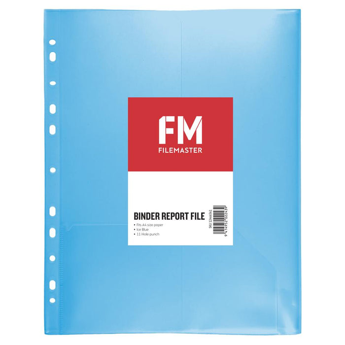 FM A4 Binder Report File Ice Blue, 11-Hole, 12466561_1