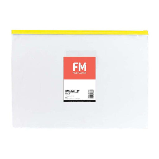 FM A4 Clear PVC Data Wallet with Zip - Assorted Colors 231870_2