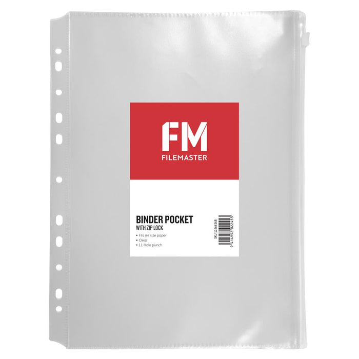 FM A4 Clear Zip Lock Binder Pocket 11-Hole 12466568_1