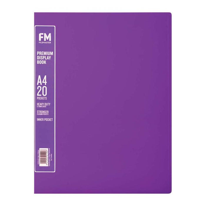 FM A4 Premium Display Book 20 Pocket Passion Purple_1