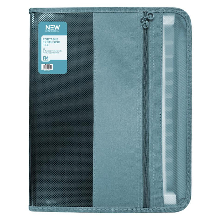 FM A4 Zip Expanding File 13 Pocket Ocean Blue 12466542_1