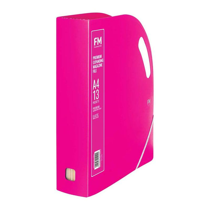 FM Expanding Magazine File 13 Pockets Shocking Pink 278094_AM_1
