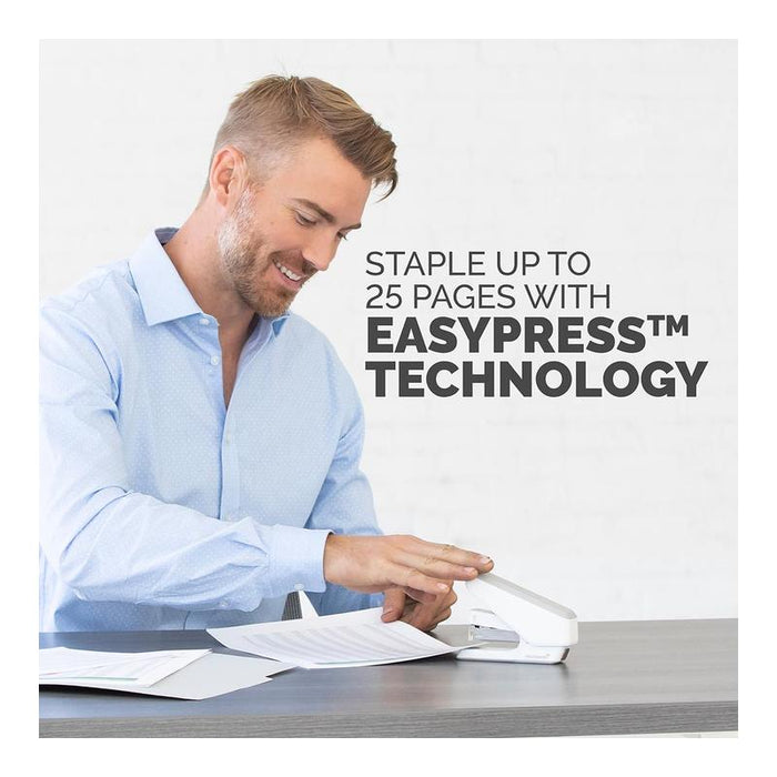 Fellowes LX840 EasyPress Half Strip Stapler White F5011701_4