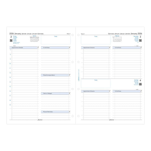 Filofax A4 Classic Day Per Page Refill 2026 1001681_2