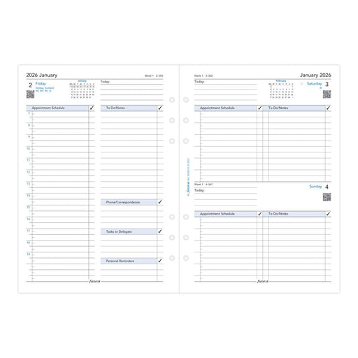 Filofax A5 2026 Business Day Per Page Refill 1001676_2