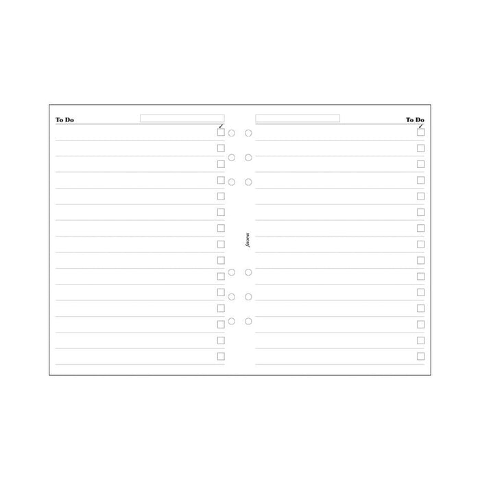 Filofax A5 Organiser Refill To Do List 20 Sheets White_1