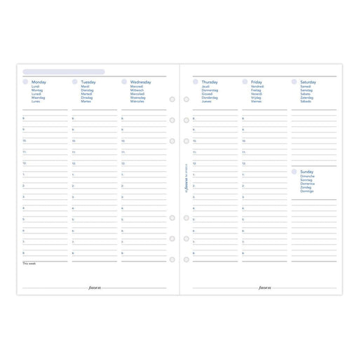 Filofax A5 Week to View Refill Diary Any Year FAY68514_2