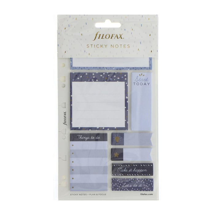 Filofax Indigo Sticky Notes Set 8 Pads A5 Personal F132762_1