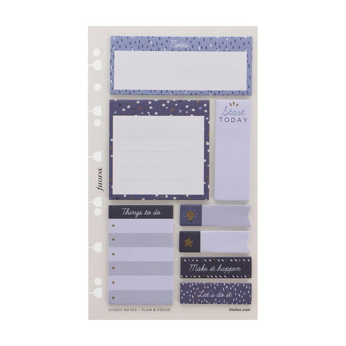 Filofax Indigo Sticky Notes Set 8 Pads A5 Personal F132762_2