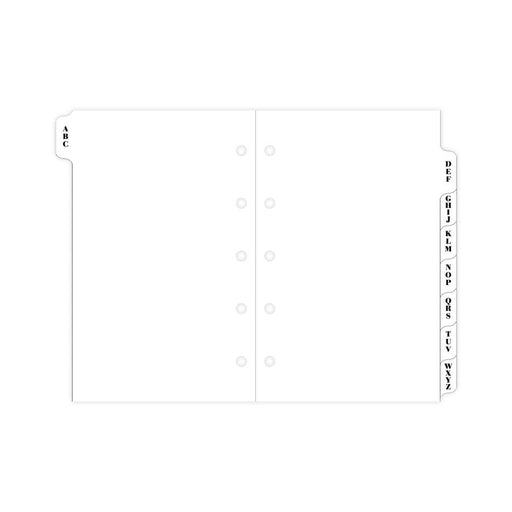 Filofax Mini A-Z Organiser Refill Index Tabs White F511674_2