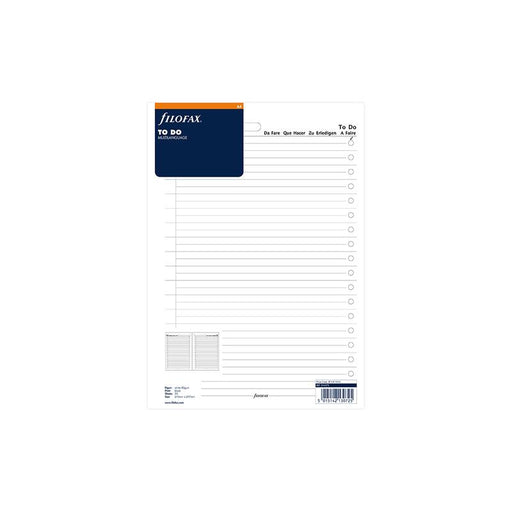 Filofax Organiser Refill To Do Lists A4 White F294073_1