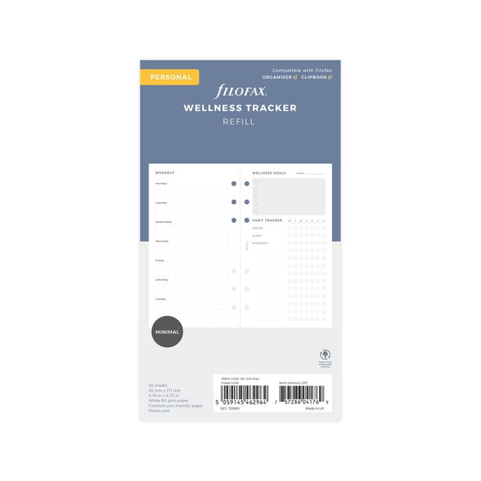 Filofax Organiser Refill Wellness Tracker Personal F132688_1