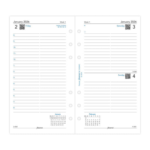 Filofax Personal Day Per Page Refill 2026 1001671_2
