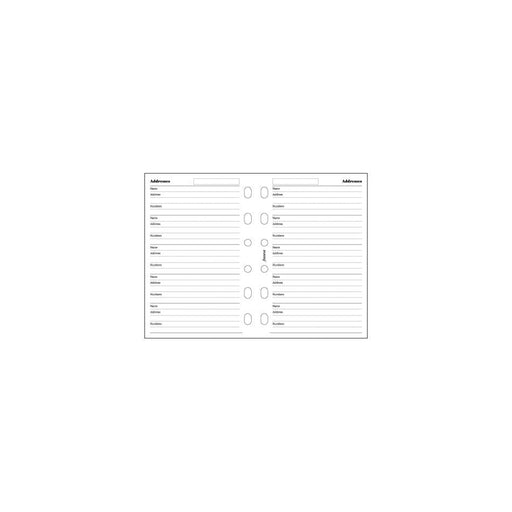 Filofax Pocket Contacts Organiser Refill 20 Sheets White F210201_2
