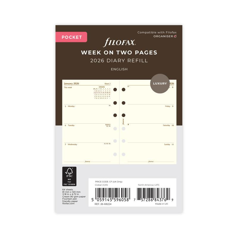 Classic WTV Pocket Refill - Filofax Cotton Cream 2026 — Marston Moor