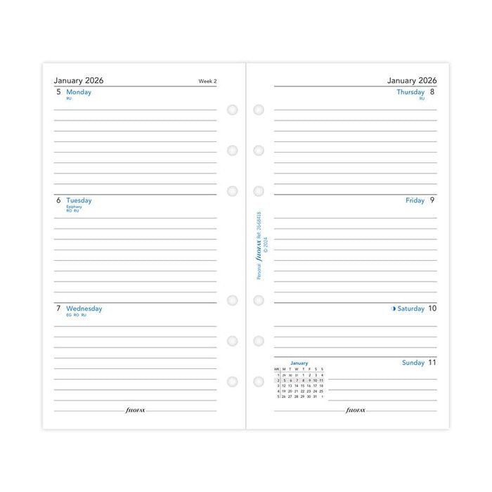 Filofax Refill Classic WTV Ruled Personal 2026 1001666_2