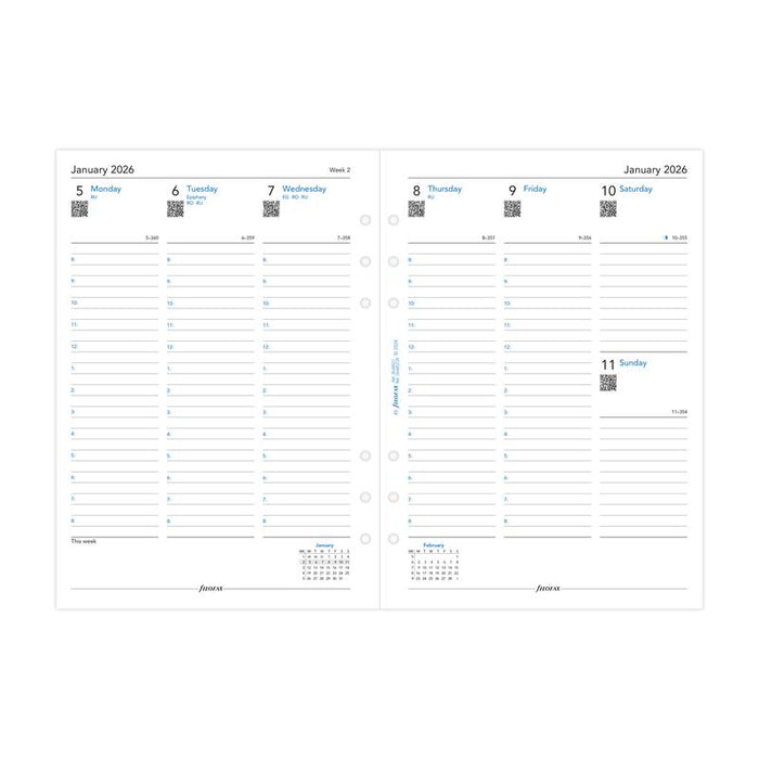 Filofax Refill Classic WTV With Appts A5 2026 1001677_2