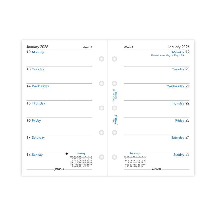 Filofax Refill Classic Week Per Page Mini 2026 1001656_2