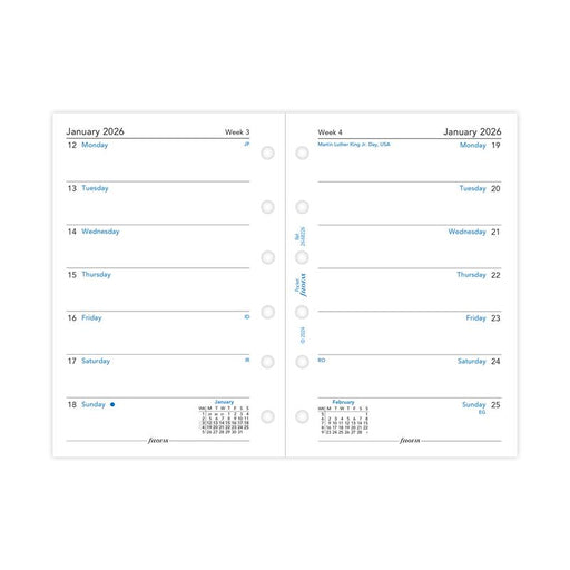 Filofax Refill Classic Week Per Page Pocket 2026 1001661_2