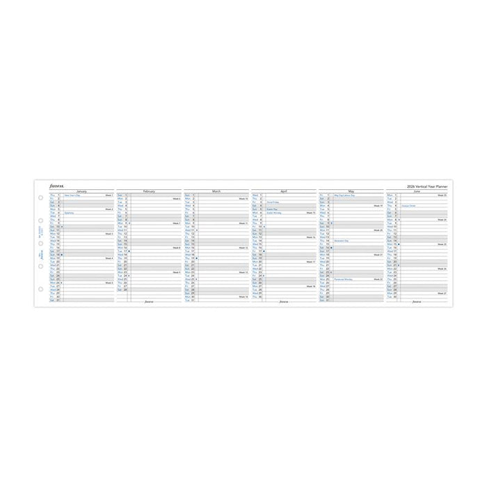 Filofax Refill Classic Year Planner Vertical Mini 2026 1001654_2