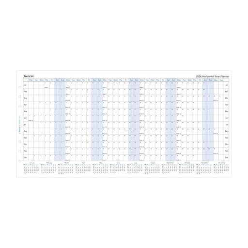 Filofax Refill Year Planner Horizontal A5 2026 1001673_2