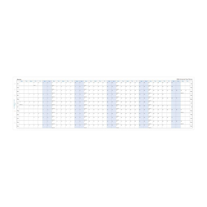 Filofax Refill Year Planner Horizontal Personal 2026 1001663_2
