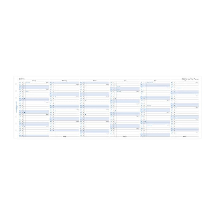 Filofax Refill Year Planner Vertical Personal 2026 1001664_2