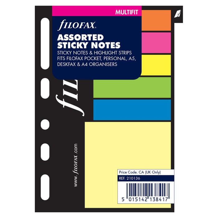 Filofax Sticky Notes Assorted Pocket Size F210136_1