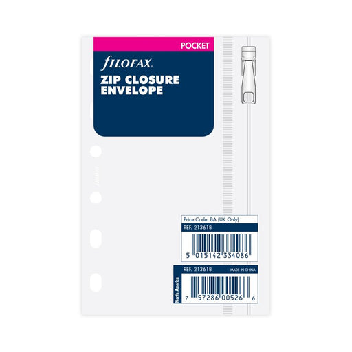 Filofax Transparent Zip Closure Envelope Pocket F213618_1