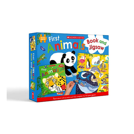First Animals: Book And Jigsaw (Miles Kelly: 100 Pieces)_1