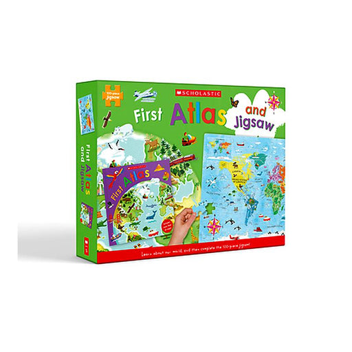 First Atlas: Book And Jigsaw (Miles Kelly: 100 Pieces)_1