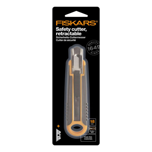 Fiskars 18mm Safety Knife FK1393C - Self-Retracting Design_2