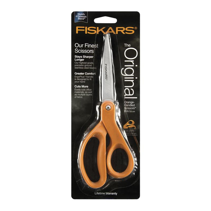 Fiskars Scissors 8" Orange Handle Straight FK34527097_2