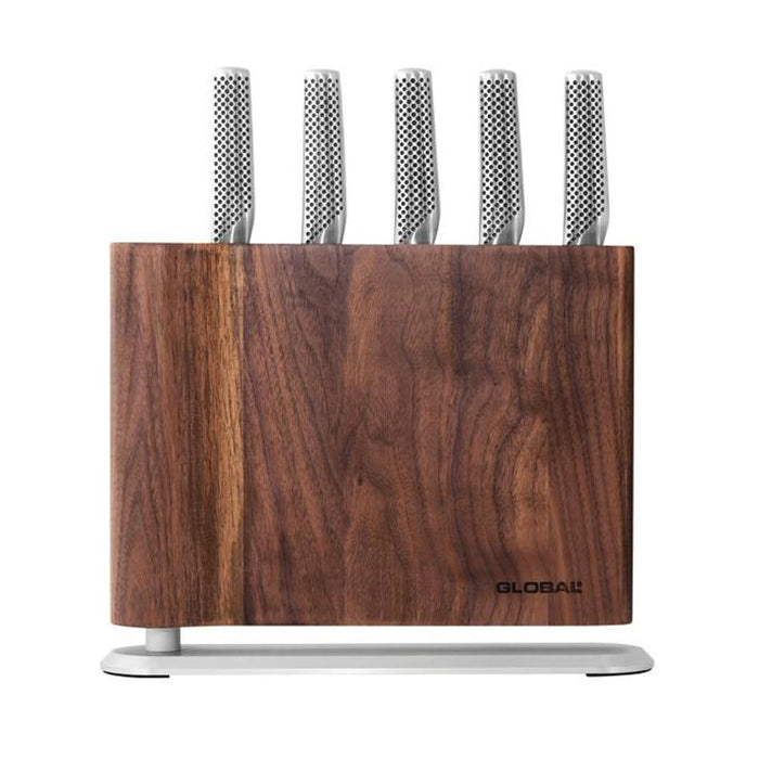 Global UKU 6 Piece Knife Block - Walnut_1