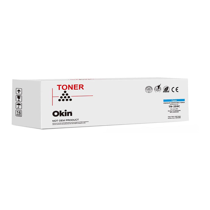 Okin Compatible Brother TN259C Cyan Toner Cartridge