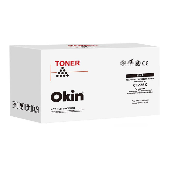 Okin Compatible HP CF226X Black Toner Cartridge