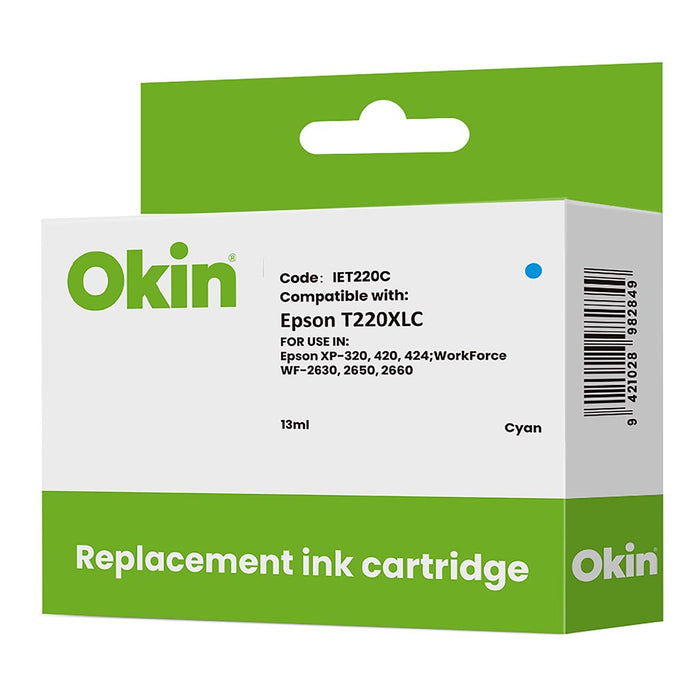 Okin Compatible Epson 220XL C13T294292 Cyan Ink Cartridge