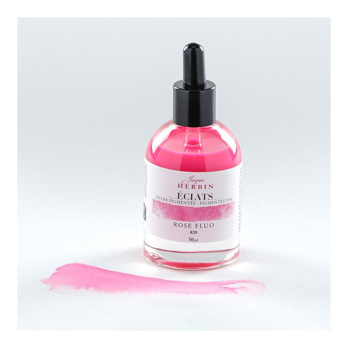 Jacques Herbin Eclats Pigmented Ink Fluoro Pink 50ml C16820T_3