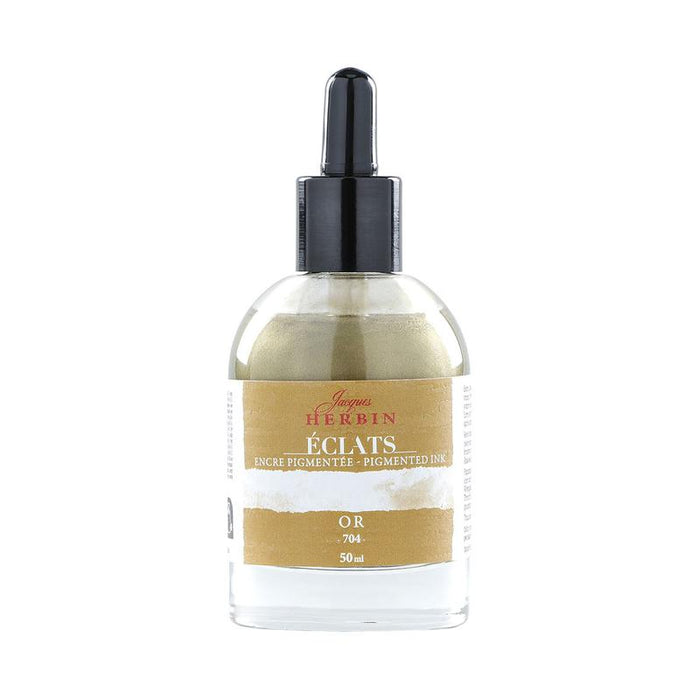 Jacques Herbin Eclats Pigmented Ink Gold 50ml C16704T_1