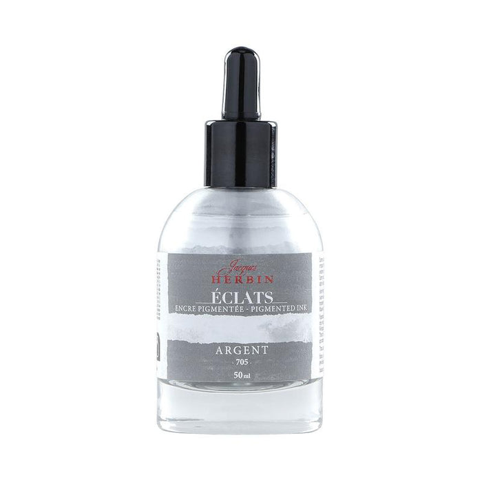 Jacques Herbin Eclats Pigmented Ink Silver 50ml C16705T_1