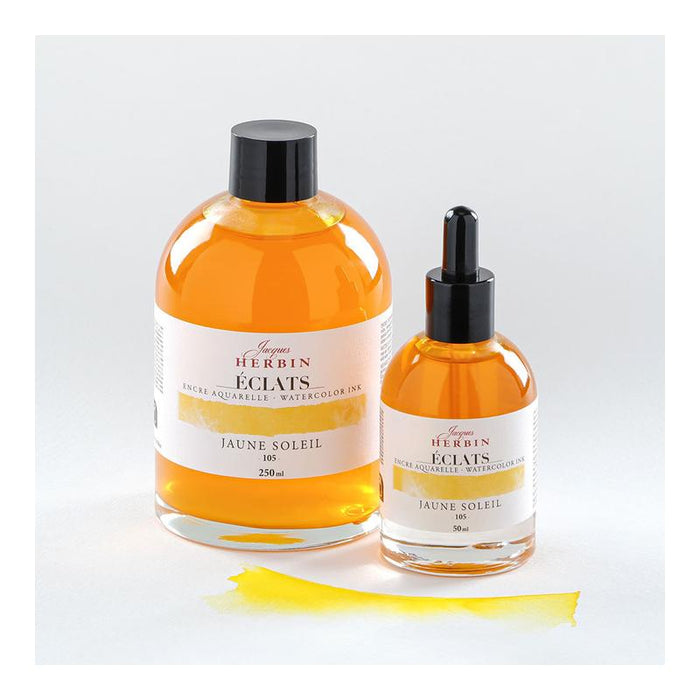 Jacques Herbin Eclats Watercolour Ink 105 Sunshine Yellow 50ml C16105T_3