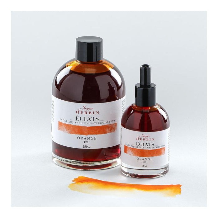 Jacques Herbin Eclats Watercolour Ink 120 Orange 50ml C16120T_3