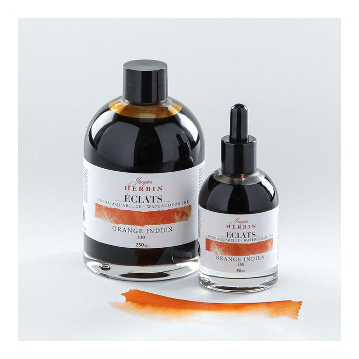 Jacques Herbin Eclats Watercolour Ink 130 Indian Orange 50ml C16130T_3