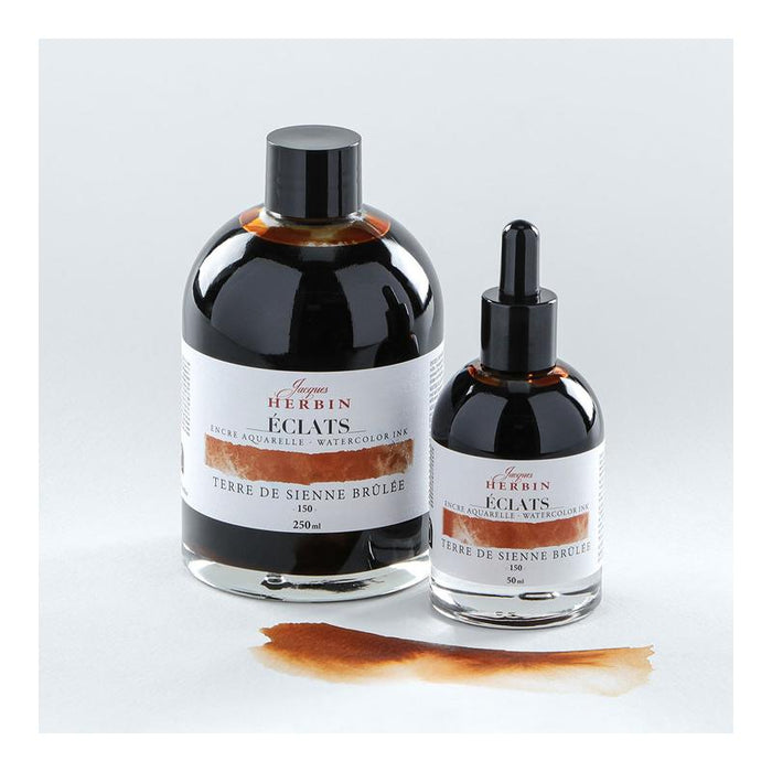 Jacques Herbin Eclats Watercolour Ink 150 Burnt Siena 250ml C18150T_3