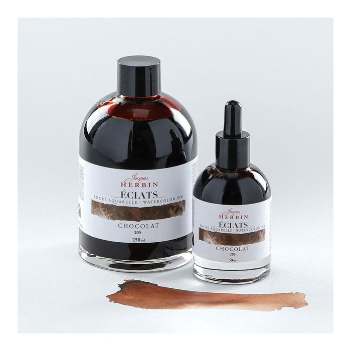 Jacques Herbin Eclats Watercolour Ink 205 Chocolate 50ml C16205T_3