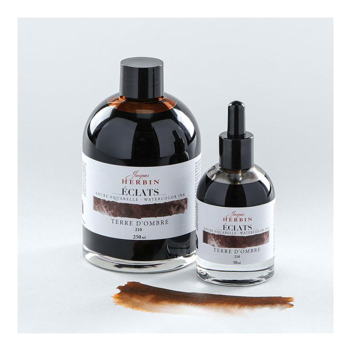 Jacques Herbin Eclats Watercolour Ink 210 Umber 50ml C16210T_3