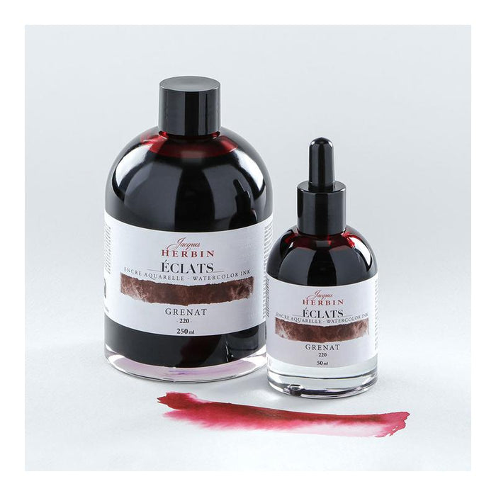 Jacques Herbin Eclats Watercolour Ink 220 Garnet 50ml C16220T_3