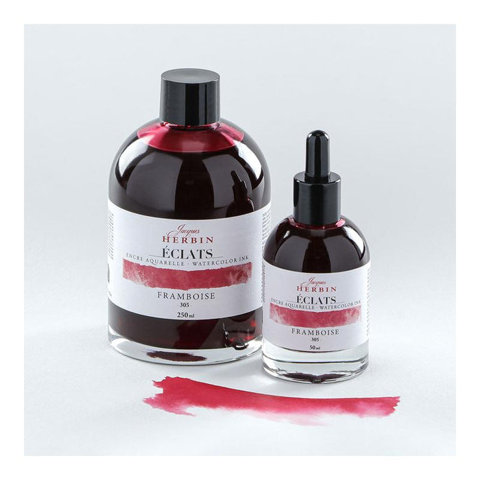 Jacques Herbin Eclats Watercolour Ink 305 Raspberry 50ml C16305T_3